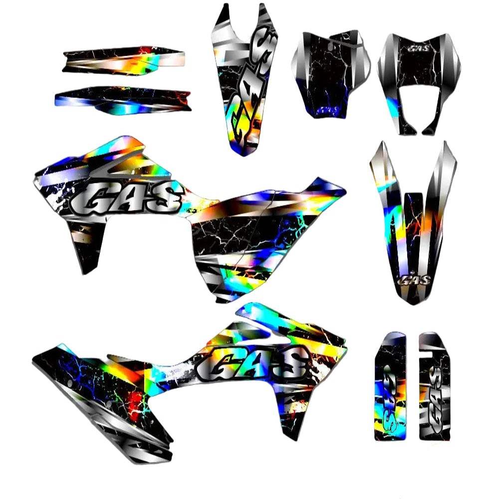 Pour GASGAS GAS GAS MC EX EC 125 250 300 350 450 2021 2022 2023 Kits d'autocollants graphiques pour moto