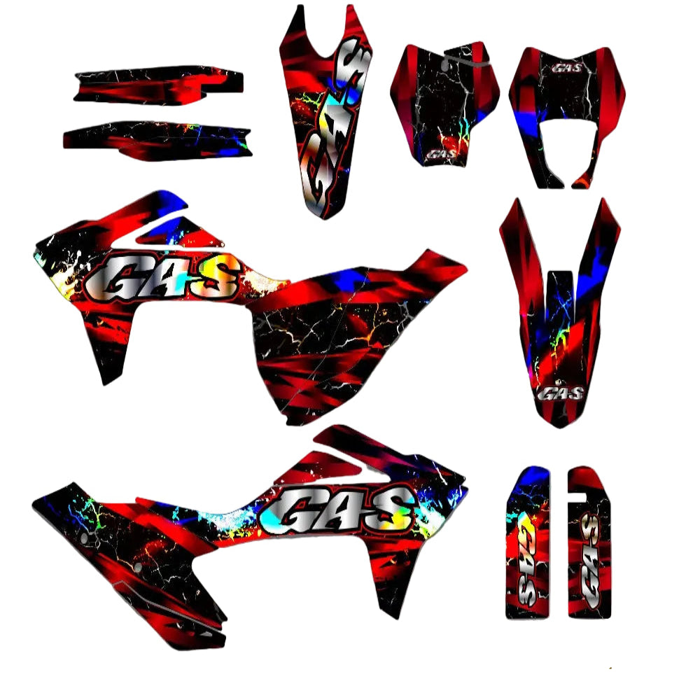 Pour GASGAS GAS GAS MC EX EC 125 250 300 350 450 2021 2022 2023 Kits d'autocollants graphiques pour moto