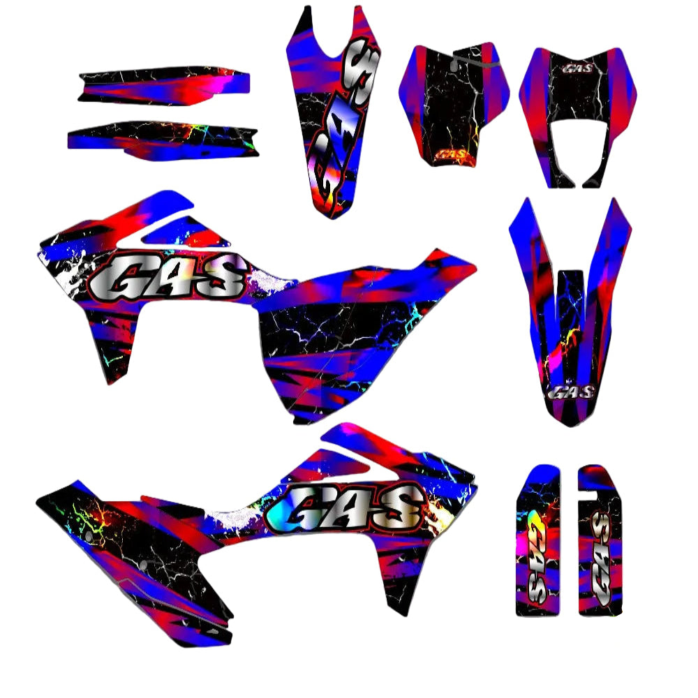 Pour GASGAS GAS GAS MC EX EC 125 250 300 350 450 2021 2022 2023 Kits d'autocollants graphiques pour moto