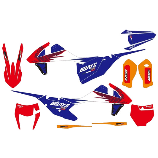 Pour KTM 125 250 350 450 500 SX SXF XC XCF 2016 2017 2018 EXC EXCF XCW 2017 2018 2019 Kit d'autocollants graphiques Fond